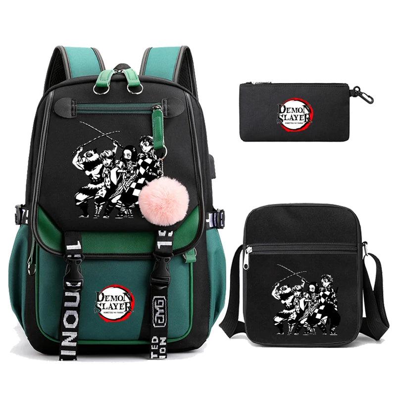 Demon Slayer Nezuko 3-Piece Set Backpacks (7 Styles / 5 Colors) - AnimeGo Store