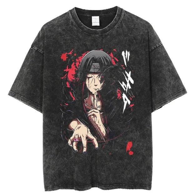 Naruto Vintage Washed Cotton T-Shirts Series A (16 Styles) - AnimeGo Store