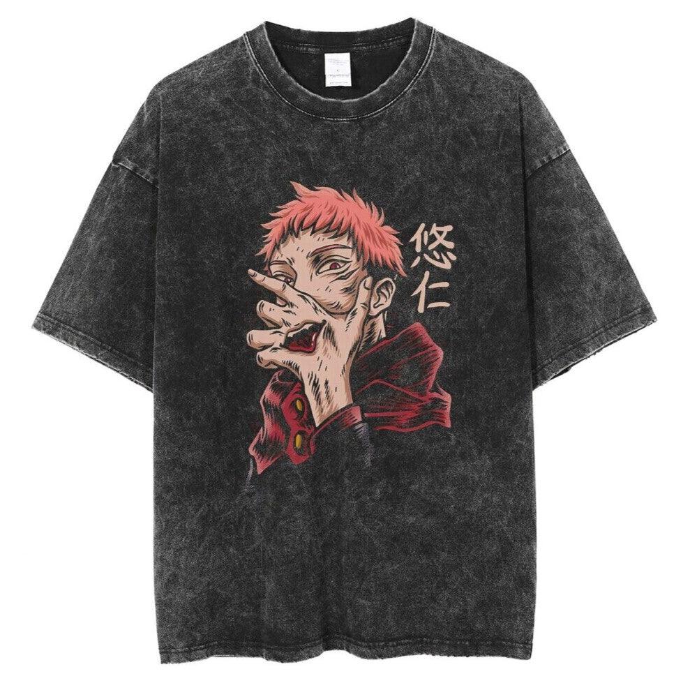 Jujutsu Kaisen Vintage Washed Cotton T-Shirts Series (15 Styles) - AnimeGo Store