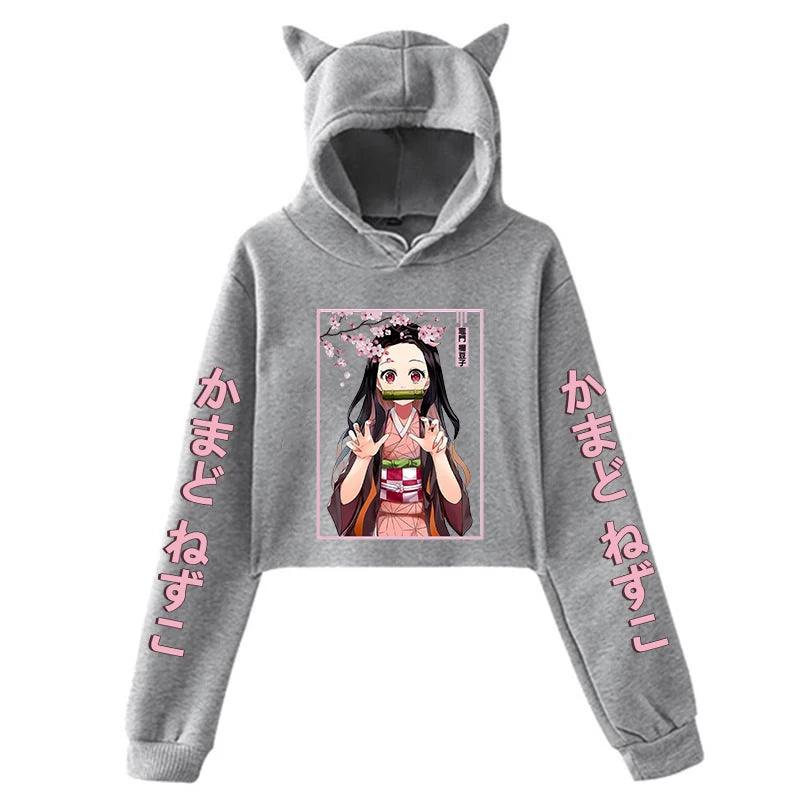 Demon Slayer Nezuko Cat Ears Hoodies (5 Colors) - AnimeGo Store