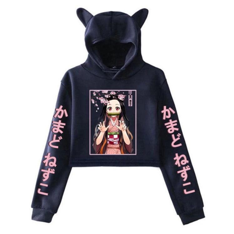 Demon Slayer Nezuko Cat Ears Hoodies (5 Colors) - AnimeGo Store