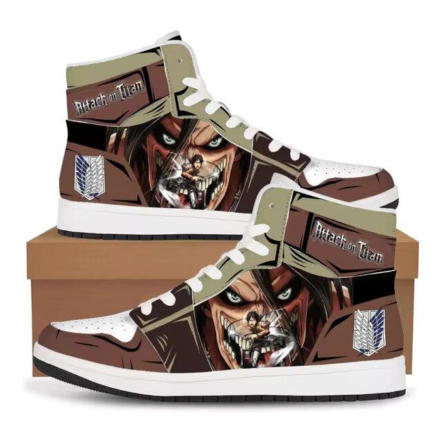 Attack On Titan Custom Sneakers / Basketball Shoes (2 Styles) - AnimeGo Store