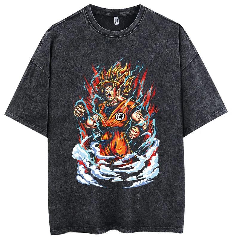 Dragon Ball Vintage Washed Cotton T-Shirts Series 2 (16 Styles) - AnimeGo Store