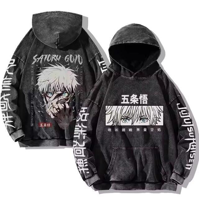 Jujutsu Kaisen Vintage Washed Cotton Hoodies Series (20 Styles) - AnimeGo Store