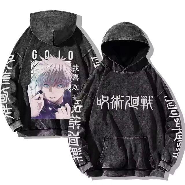 Jujutsu Kaisen Vintage Washed Cotton Hoodies Series (20 Styles) - AnimeGo Store