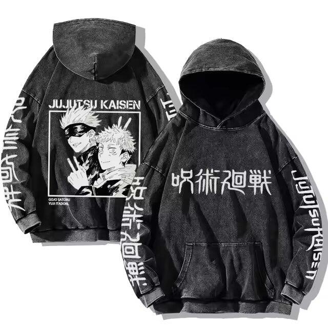 Jujutsu Kaisen Vintage Washed Cotton Hoodies Series (20 Styles) - AnimeGo Store