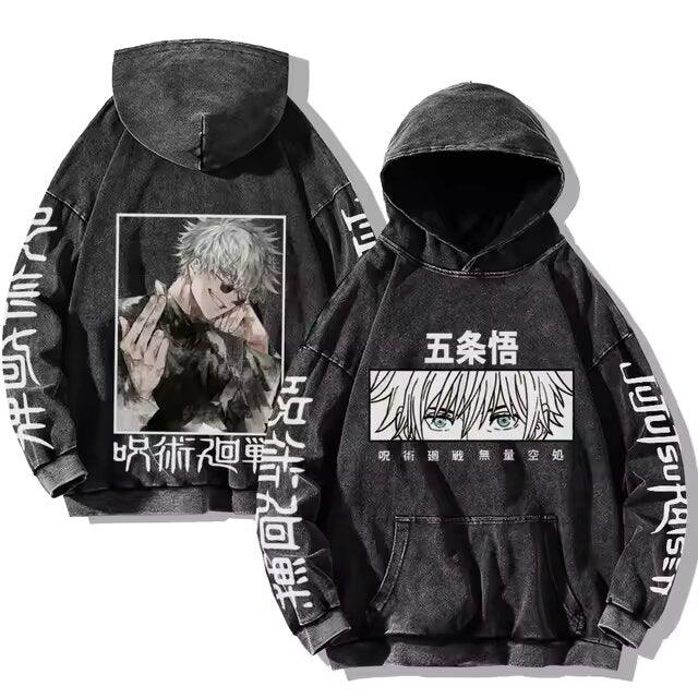 Jujutsu Kaisen Vintage Washed Cotton Hoodies Series (20 Styles) - AnimeGo Store