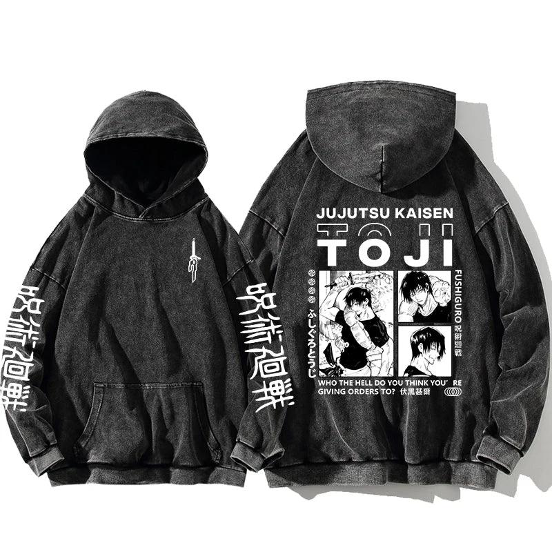 Jujutsu Kaisen Vintage Washed Cotton Hoodies Series (20 Styles) - AnimeGo Store