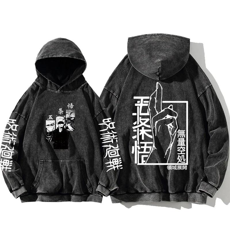 Jujutsu Kaisen Vintage Washed Cotton Hoodies Series (20 Styles) - AnimeGo Store