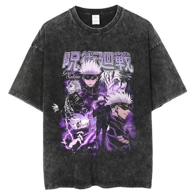 Jujutsu Kaisen Vintage Washed Cotton T-Shirts Series (15 Styles) - AnimeGo Store