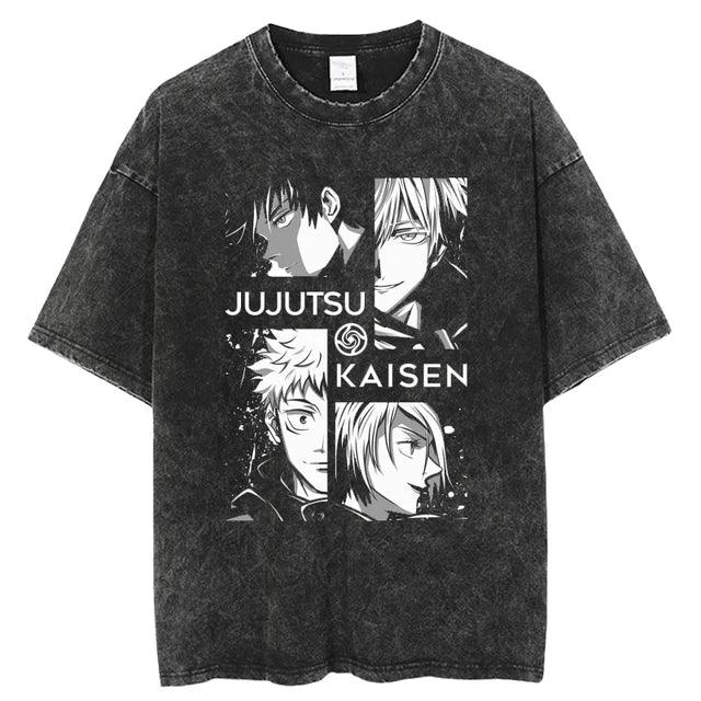 Jujutsu Kaisen Vintage Washed Cotton T-Shirts Series (15 Styles) - AnimeGo Store