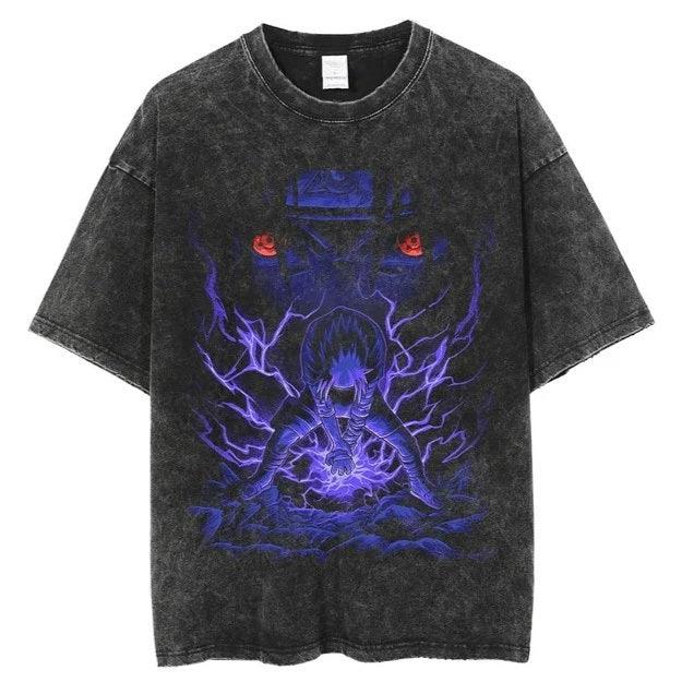 Naruto Vintage Washed Cotton T-Shirts Series B (16 Styles) - AnimeGo Store