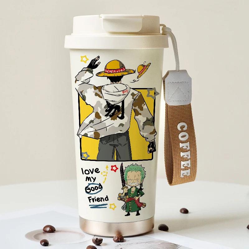 One Piece Luffy/Zoro 530ml Thermos Mug/Cup (4 Styles) - AnimeGo Store