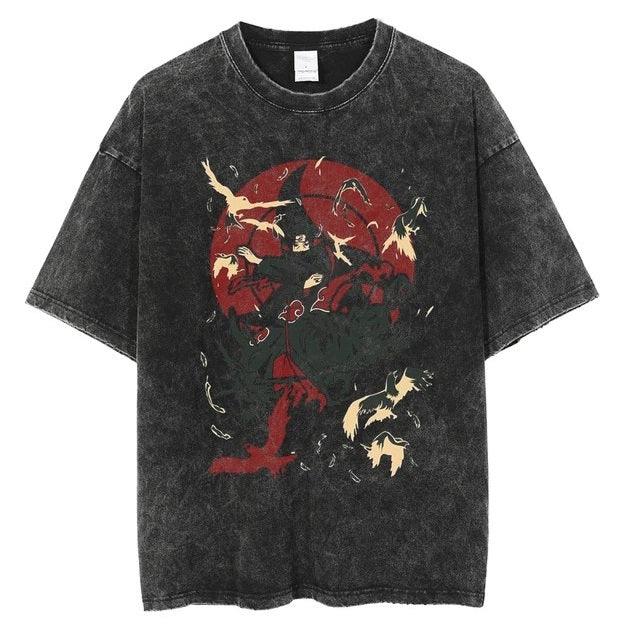 Naruto Vintage Washed Cotton T-Shirts Series B (16 Styles) - AnimeGo Store