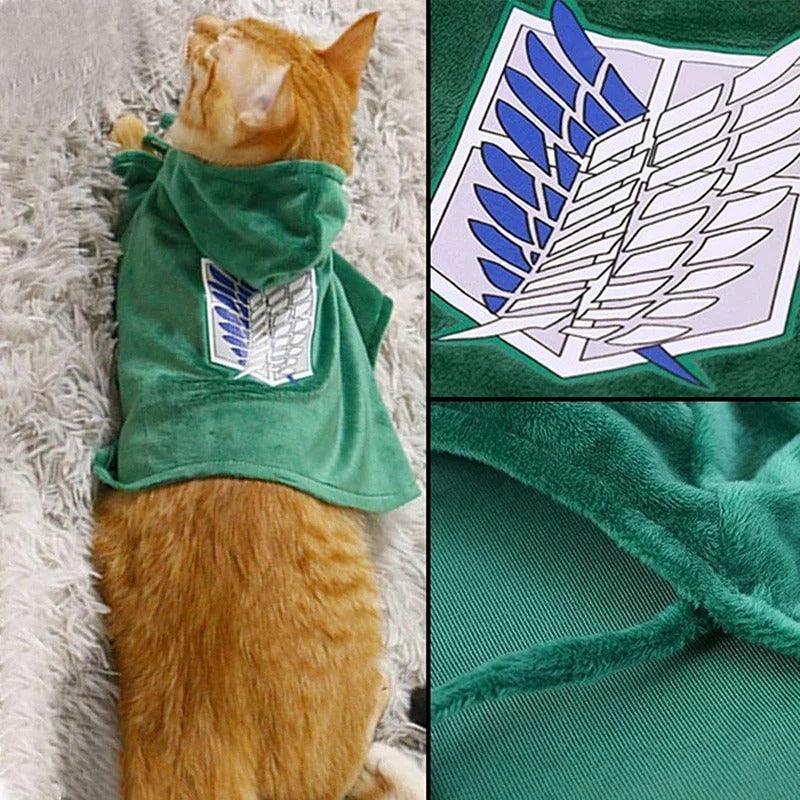 Attack on Titan Pet Cloak Cape for Cats & Dogs - AnimeGo Store
