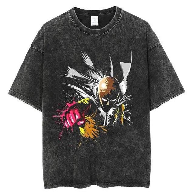 One Punch Man Vintage Washed Cotton T-Shirts Series (7 Styles) - AnimeGo Store