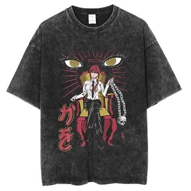 Chainsaw Man Vintage Washed Cotton T-Shirts Series (14 Styles) - AnimeGo Store