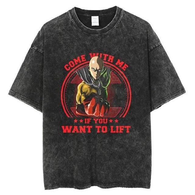 One Punch Man Vintage Washed Cotton T-Shirts Series (7 Styles) - AnimeGo Store