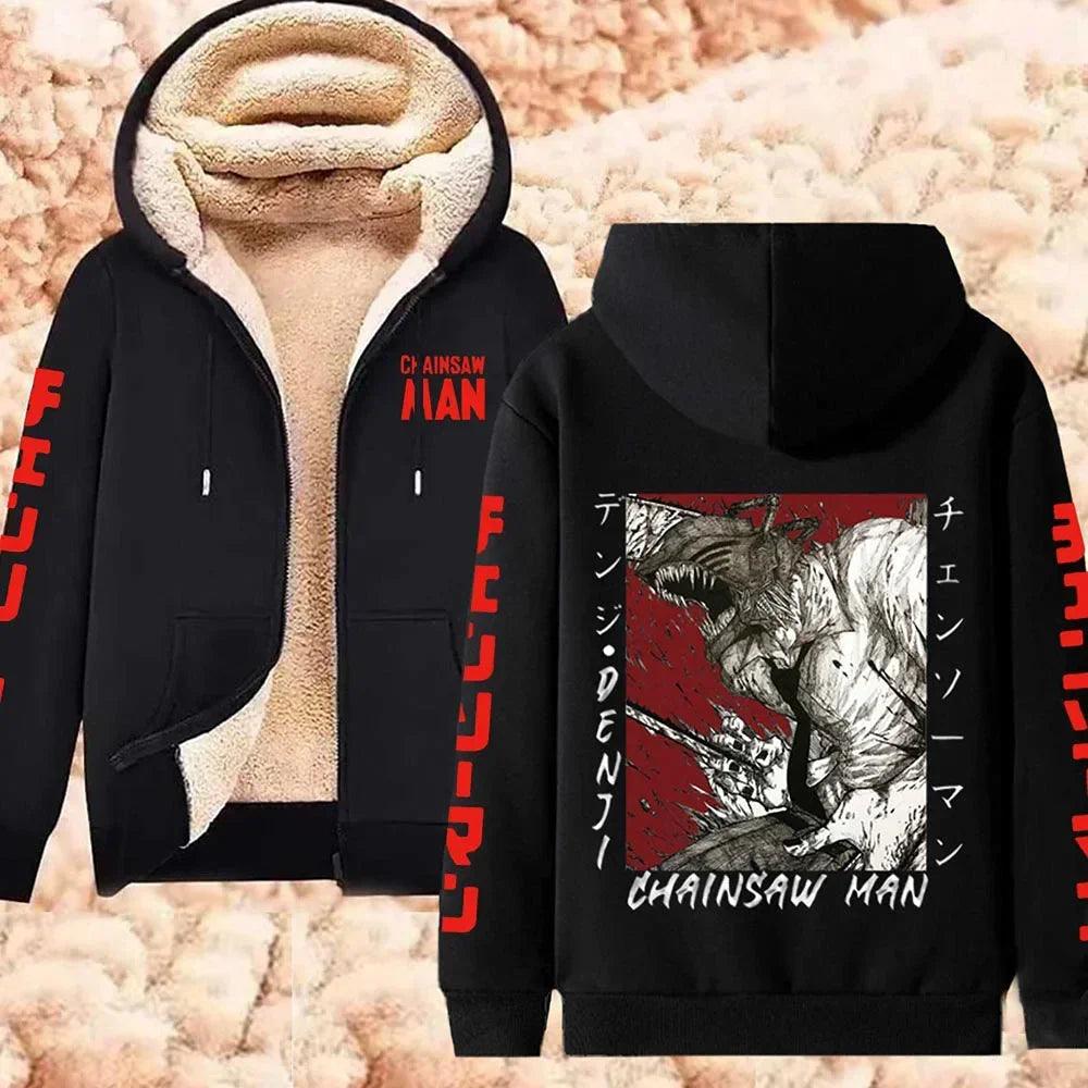 Chainsaw Man Fleece Hoodie Jackets Collection (14 Styles) - AnimeGo Store