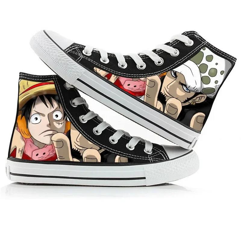 One Piece High Top Canvas Shoes / Sneakers (10 Styles) - AnimeGo Store