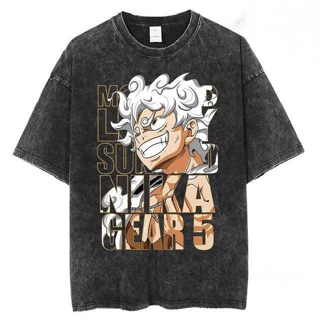 One Piece PIRATES Vintage Washed Cotton T-Shirts Series (15 Styles) - AnimeGo Store