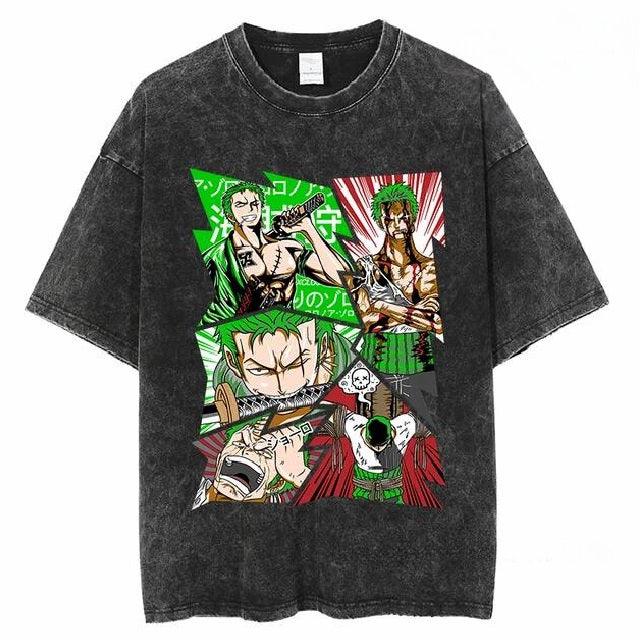 One Piece PIRATES Vintage Washed Cotton T-Shirts Series (15 Styles) - AnimeGo Store