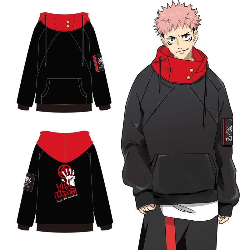 Jujutsu Kaisen Yuji Itadori Hoodie Cosplay Costume - AnimeGo Store