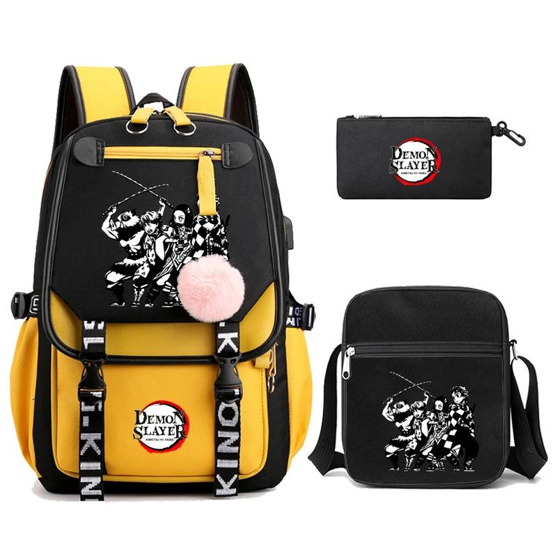 Demon Slayer Nezuko 3-Piece Set Backpacks (7 Styles / 5 Colors) - AnimeGo Store