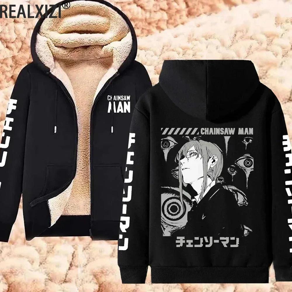 Chainsaw Man Fleece Hoodie Jackets Collection (14 Styles) - AnimeGo Store