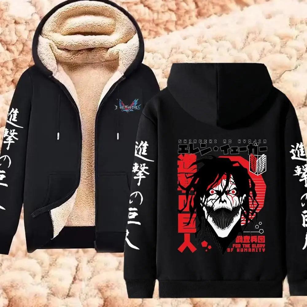 Attack On Titan Fleece Hoodie Jackets Series (14 Styles) - AnimeGo Store