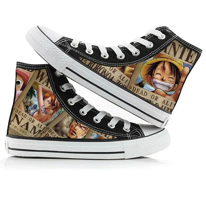 One Piece High Top Canvas Shoes / Sneakers (10 Styles) - AnimeGo Store