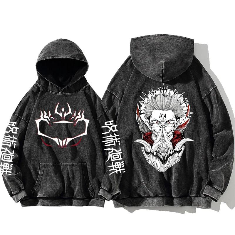 Jujutsu Kaisen Vintage Washed Cotton Hoodies Series (20 Styles) - AnimeGo Store