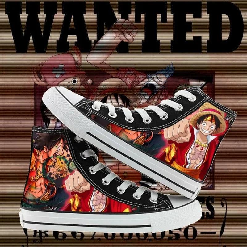 One Piece High Top Canvas Shoes / Sneakers (10 Styles) - AnimeGo Store