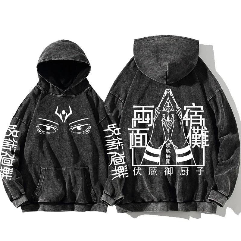 Jujutsu Kaisen Vintage Washed Cotton Hoodies Series (20 Styles) - AnimeGo Store