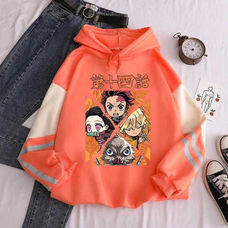 Demon Slayer Tanjiro x Nezuko x Zenitsu x Inosuke Hoodies (4 Colors) - AnimeGo Store