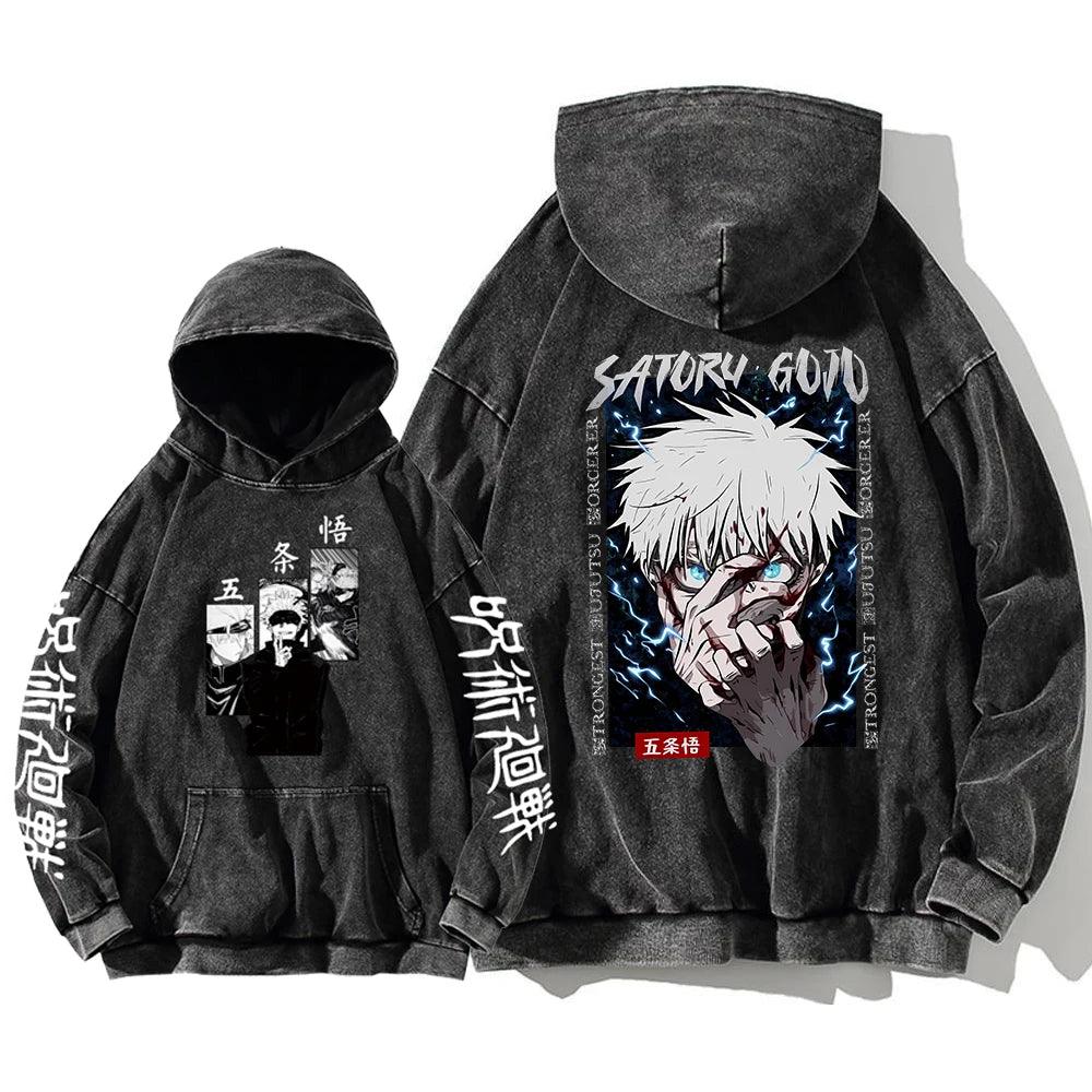 Jujutsu Kaisen Vintage Washed Cotton Hoodies Series (20 Styles) - AnimeGo Store