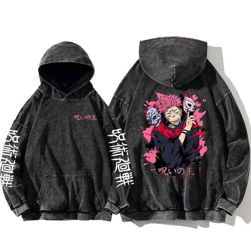 Jujutsu Kaisen Vintage Washed Cotton Hoodies Series (20 Styles) - AnimeGo Store