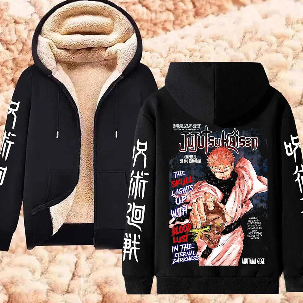 Jujutsu Kaisen Fleece Hoodie Jackets Collection (14 Styles) - AnimeGo Store