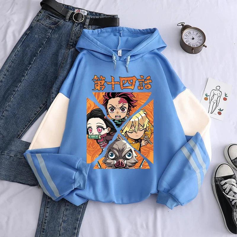 Demon Slayer Tanjiro x Nezuko x Zenitsu x Inosuke Hoodies (4 Colors) - AnimeGo Store