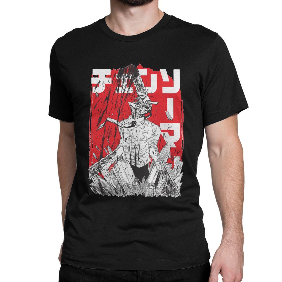 Chainsaw Man Cotton T-Shirts (6 Colors) – AnimeGo Store