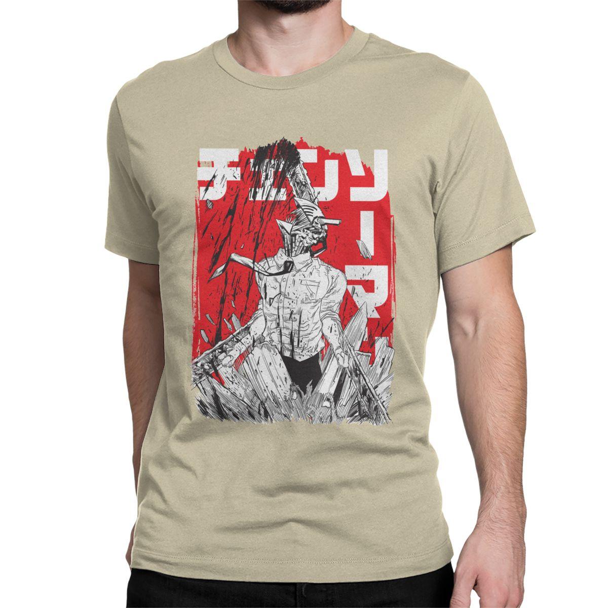 Chainsaw Man Cotton T-Shirts (6 Colors) - AnimeGo Store