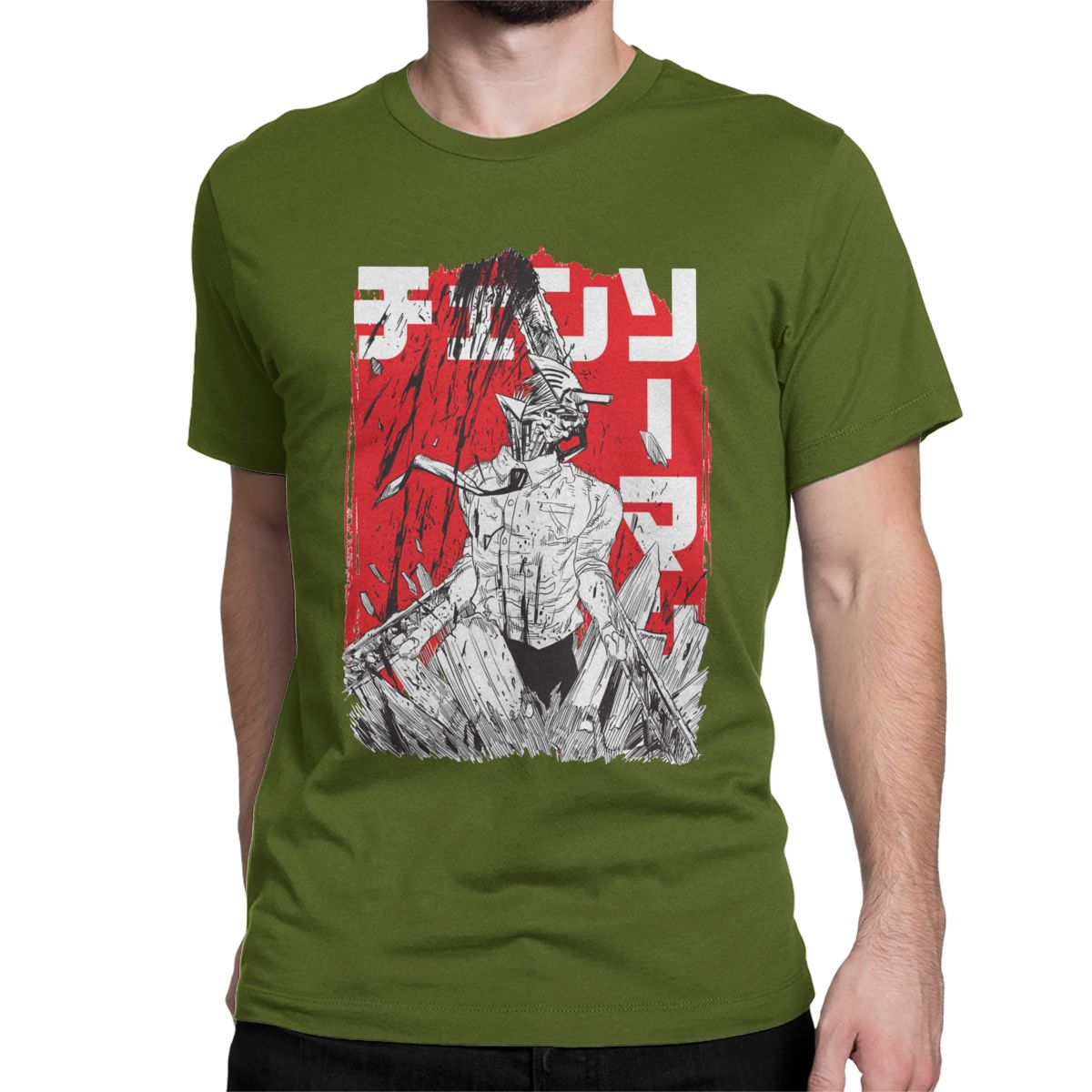 Chainsaw Man Cotton T-Shirts (6 Colors) - AnimeGo Store