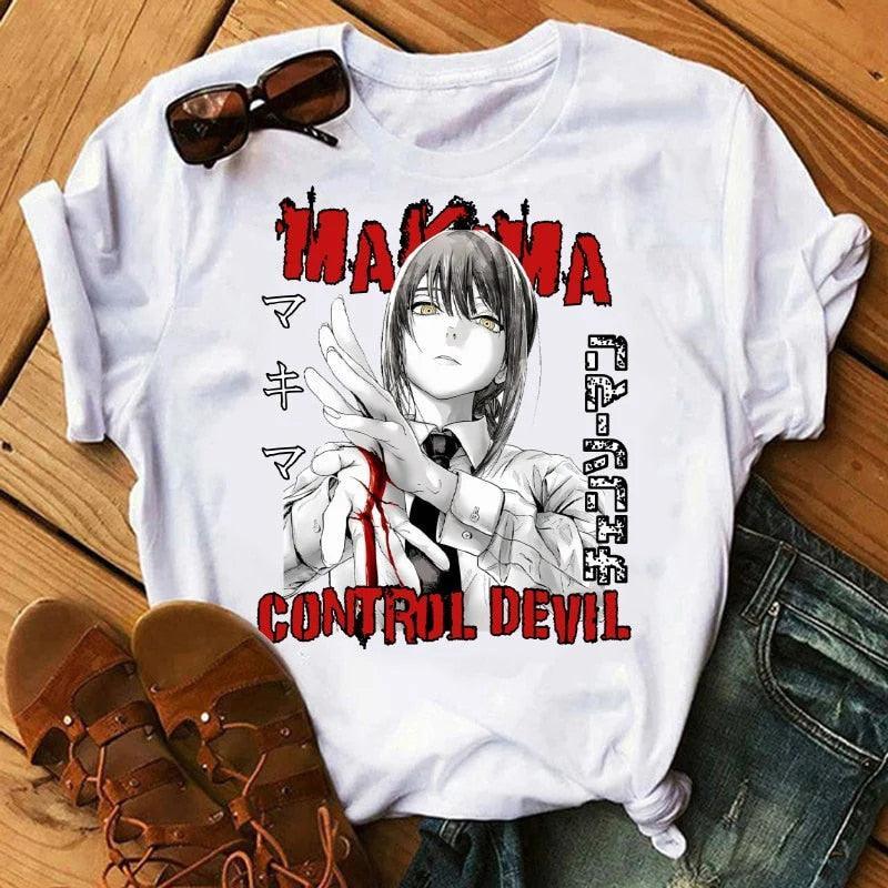 Chainsaw Man Makima Control Devil T-Shirt - AnimeGo Store