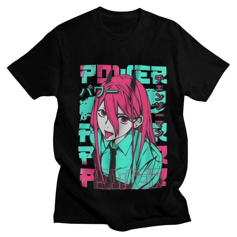 Chainsaw Man Power Cotton T-Shirts (4 Styles) - AnimeGo Store