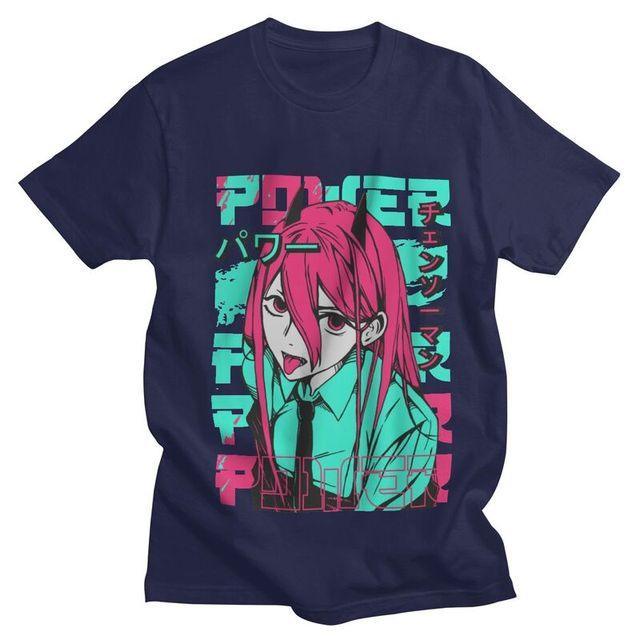 Chainsaw Man Power Cotton T-Shirts (4 Colors) - AnimeGo Store