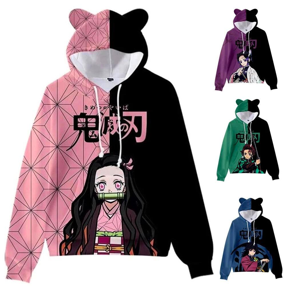 Demon Slayer Cat Ears Hoodies (7 Styles) - AnimeGo Store