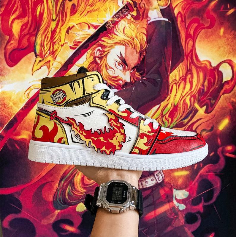 (Out of Stock) Demon Slayer Kyojuro High Top Shoes / Sneakers 2.0 - AnimeGo Store