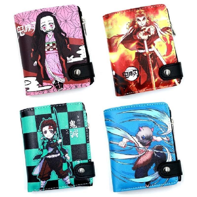 Demon Slayer PU Leather Button Wallet (6 Styles) - AnimeGo Store