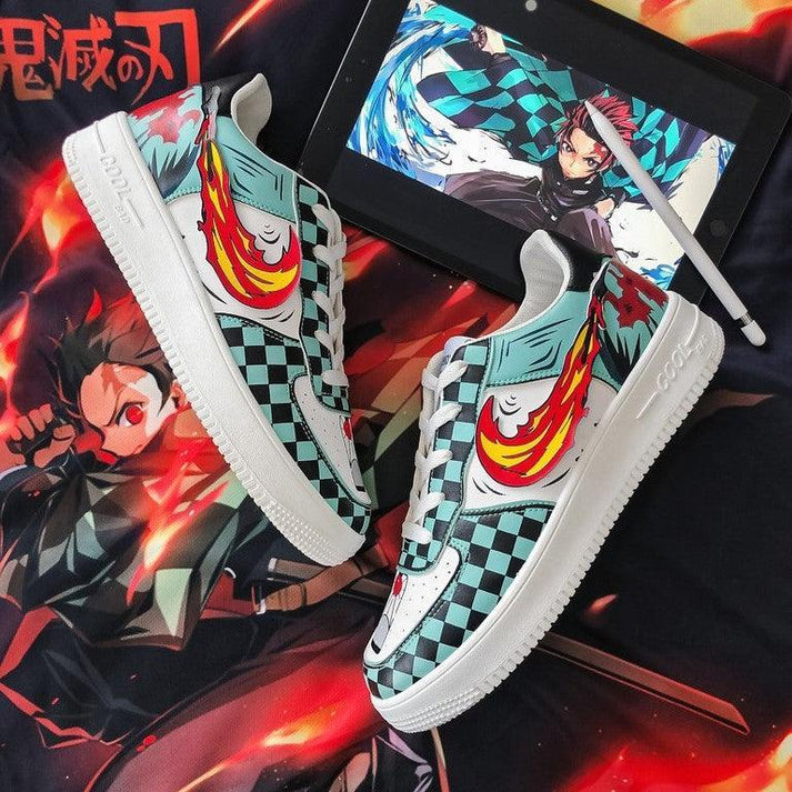 Demon Slayer Tanjiro Fire Low Top Shoes / Sneakers – AnimeGo Store