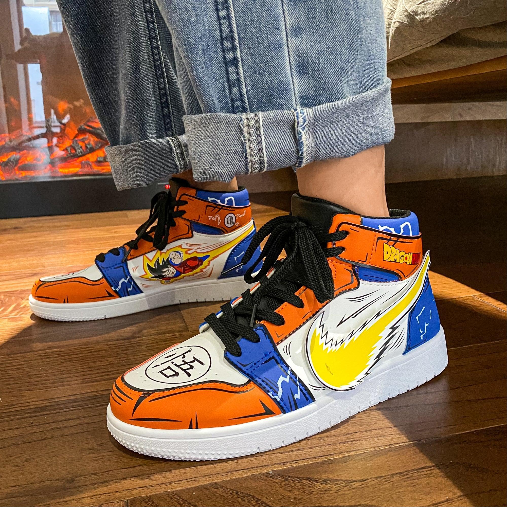 Dragon Ball - Goku Orange High Top Sneakers Shoes 8 Men